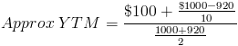 Yield To Maturity - Approximate Formula (with Calculator)